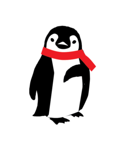 Penguin wearing scarf