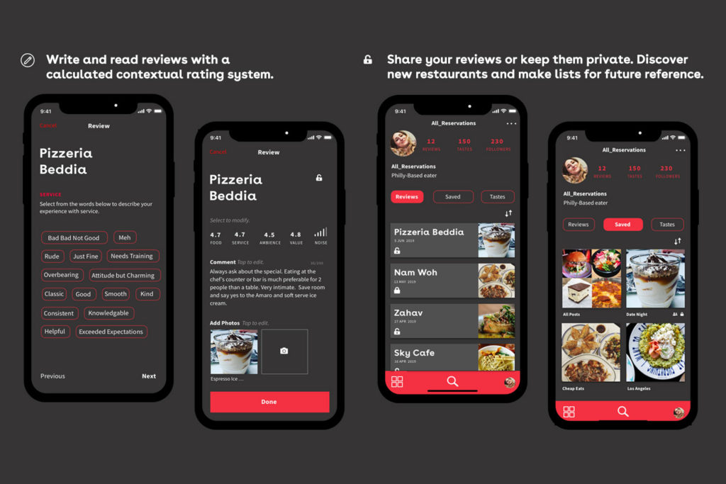 taste app review screens